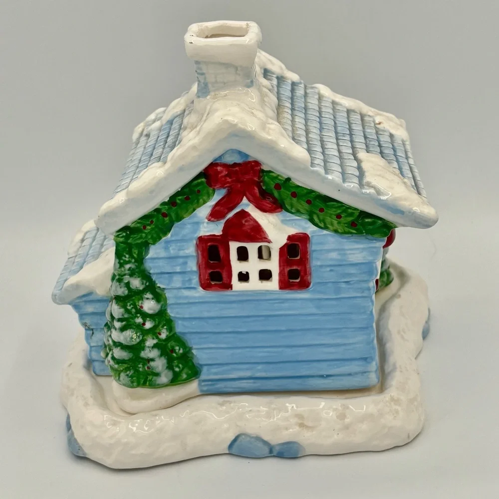 Target Festive Ceramic Holiday House Decoration for Tea Candle